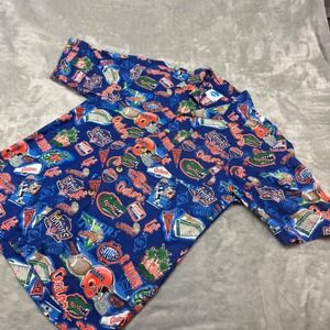 NCAA Florida‎ Gators Football All Over Print Button Up Shirt Men's Size Medium